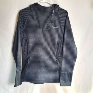 Avalanche Asphalt Charcoal Asymmetrical Hooded Pullover 1/4 Zip Jacket Size L